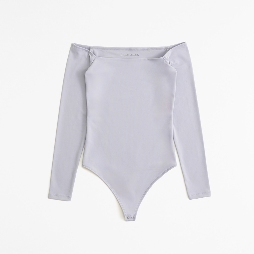 Abercrombie Off Shoulder Long Sleeve Jersey Bodysuit